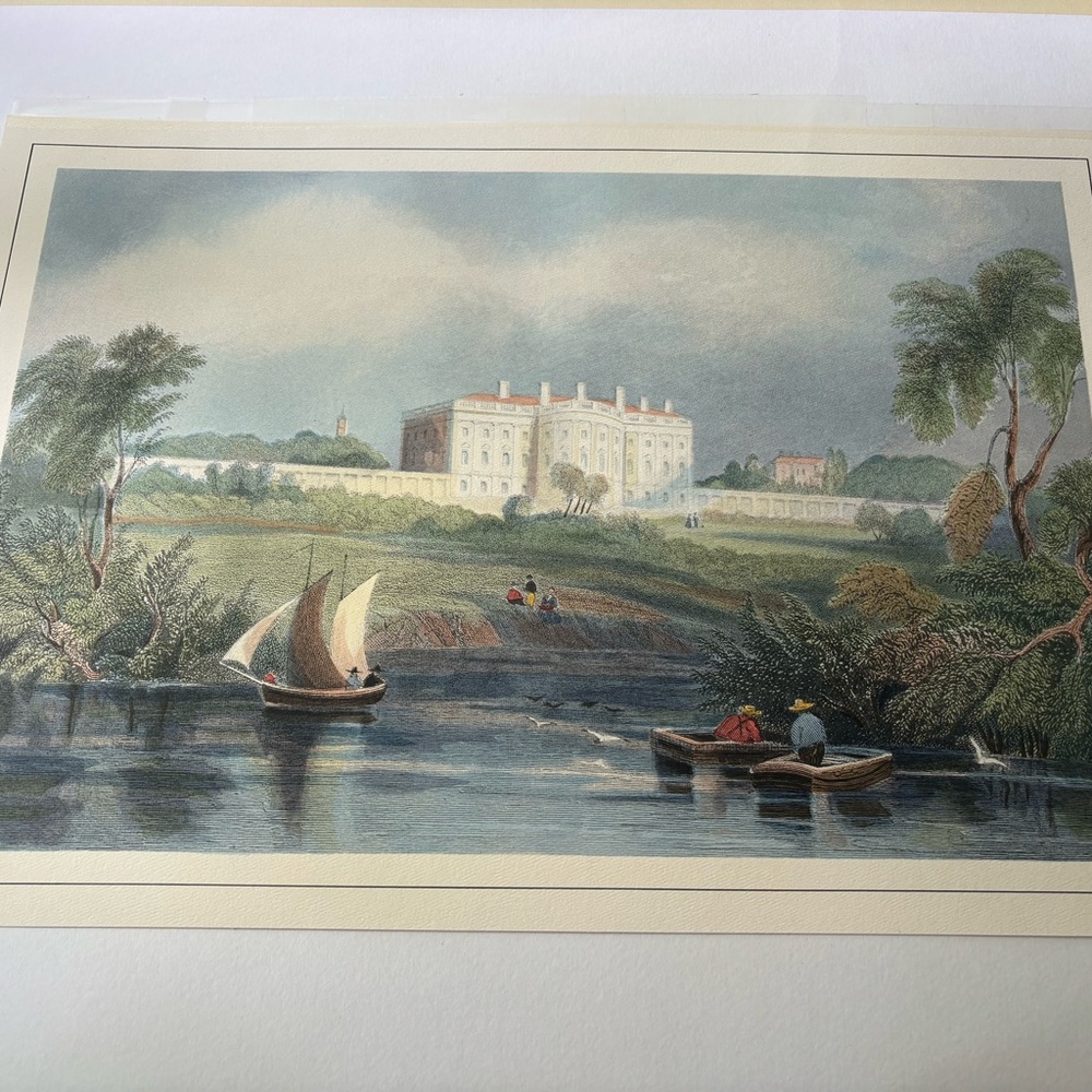 Hand Colored Lithograph ‘The President’s House, From Washington’ - Picture 4 of 10